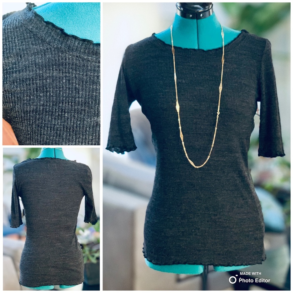 ANTHROPOLOGIE T.LA waffle knit top *NWOT*
